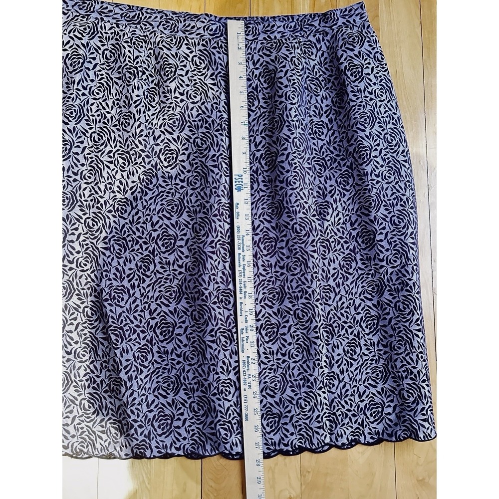 Les Suit Womens Midi Skirt Purple Brown Floral Workwear Boho Plus 22W size - Picture 9 of 11